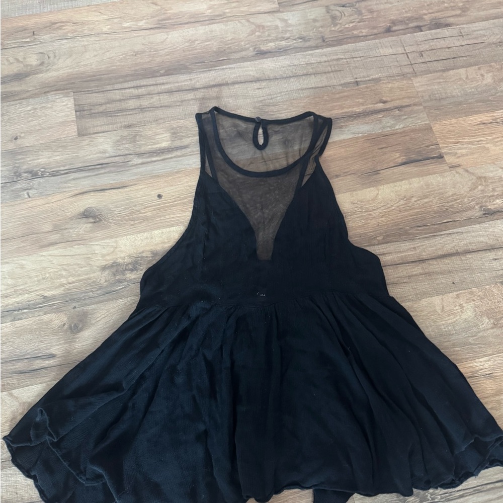 Black Sheer Sleeveless Dress Great For Bars